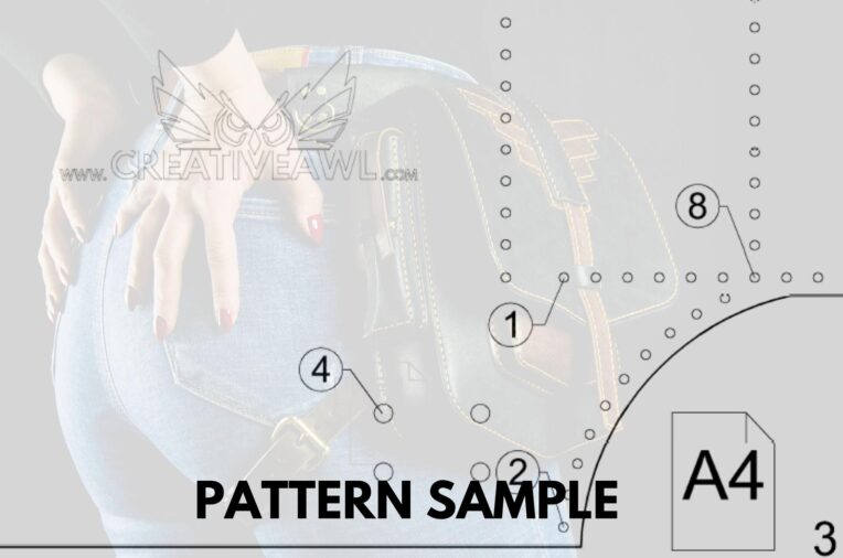 Bag Pattern – Leather biker Bag pattern – PDF Pattern – hip Bag Leather Pattern – Leather Template9