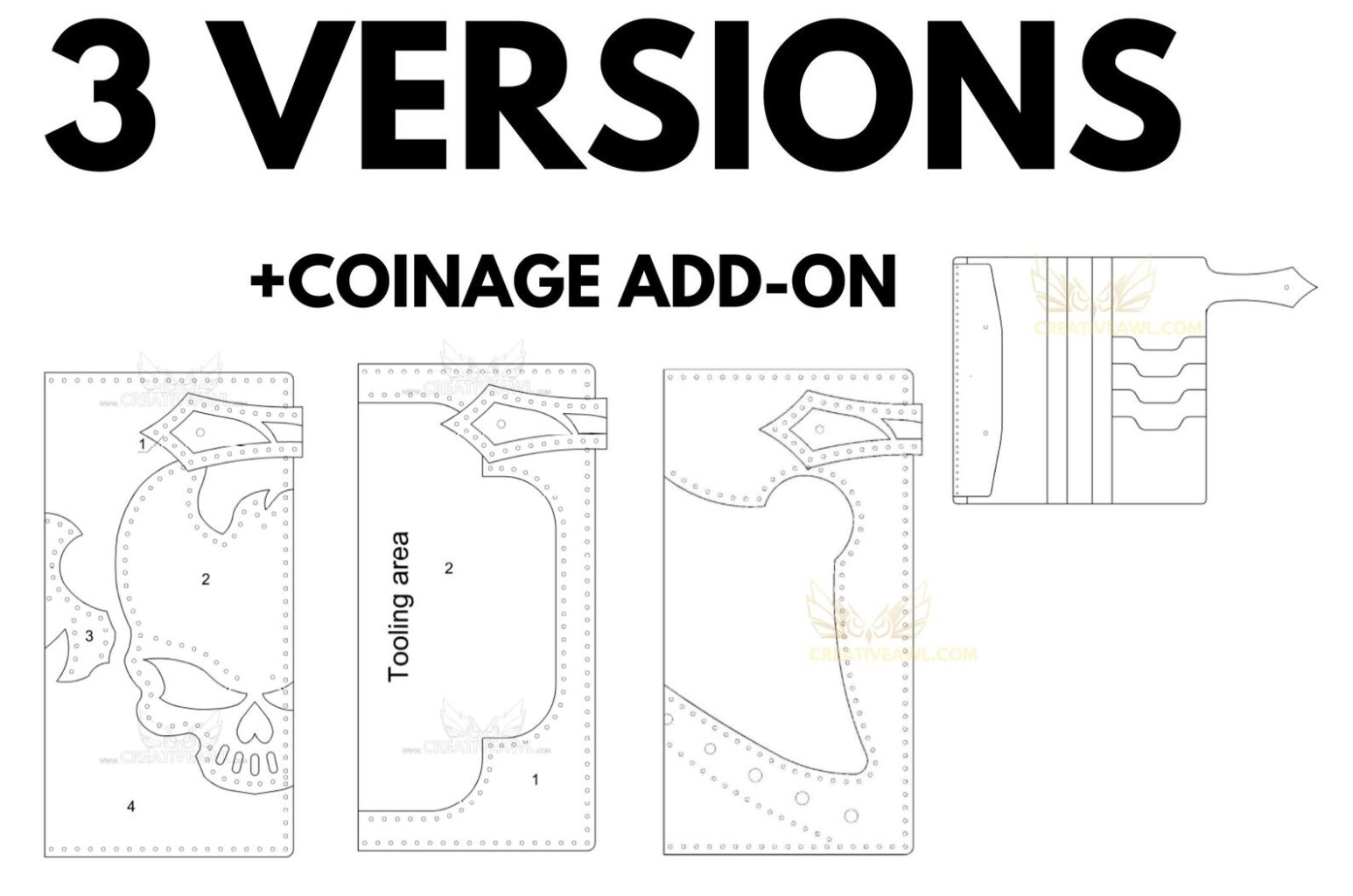 Biker wallet pdf pattern creative awl studio