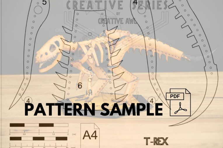Dinosaur Pattern – T-rex pattern – Leather Pattern – Leather bag pattern – Leather Pattern PDF8