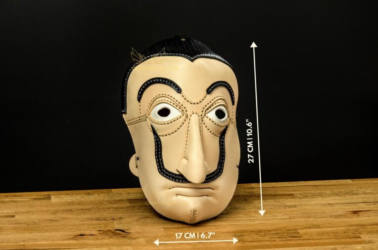 Leather Salvador Dali Mask Pattern, Leather Halloween Mask pattern, Leather Cosplay Pattern, Leather Patterns, Leather Pdf Template5
