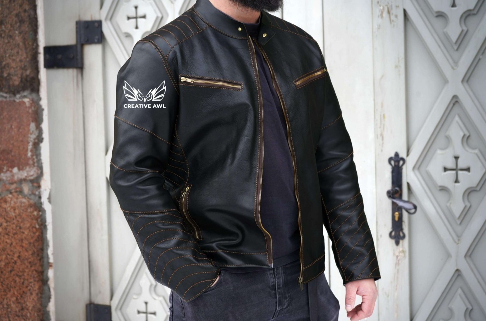 Men’s Leather Jacket [PDF pattern] Creative Awl Studio