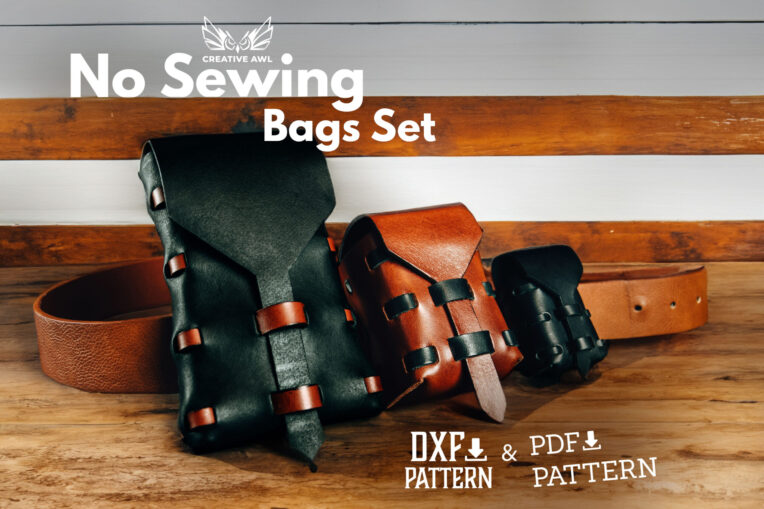 No Sewing Bag SET [PDF & DXF pattern]