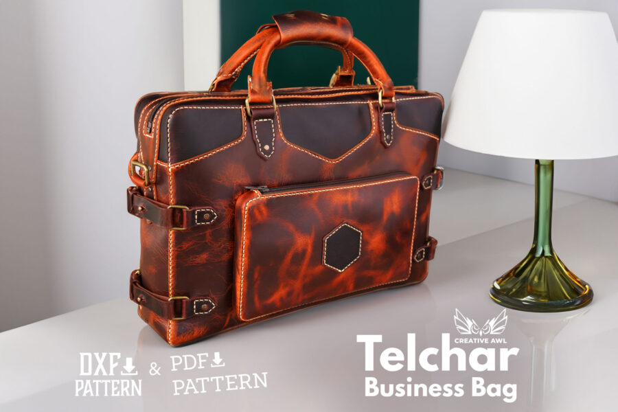 Telchar Business Bag [PDF & DXF pattern] - Creative Awl Studio