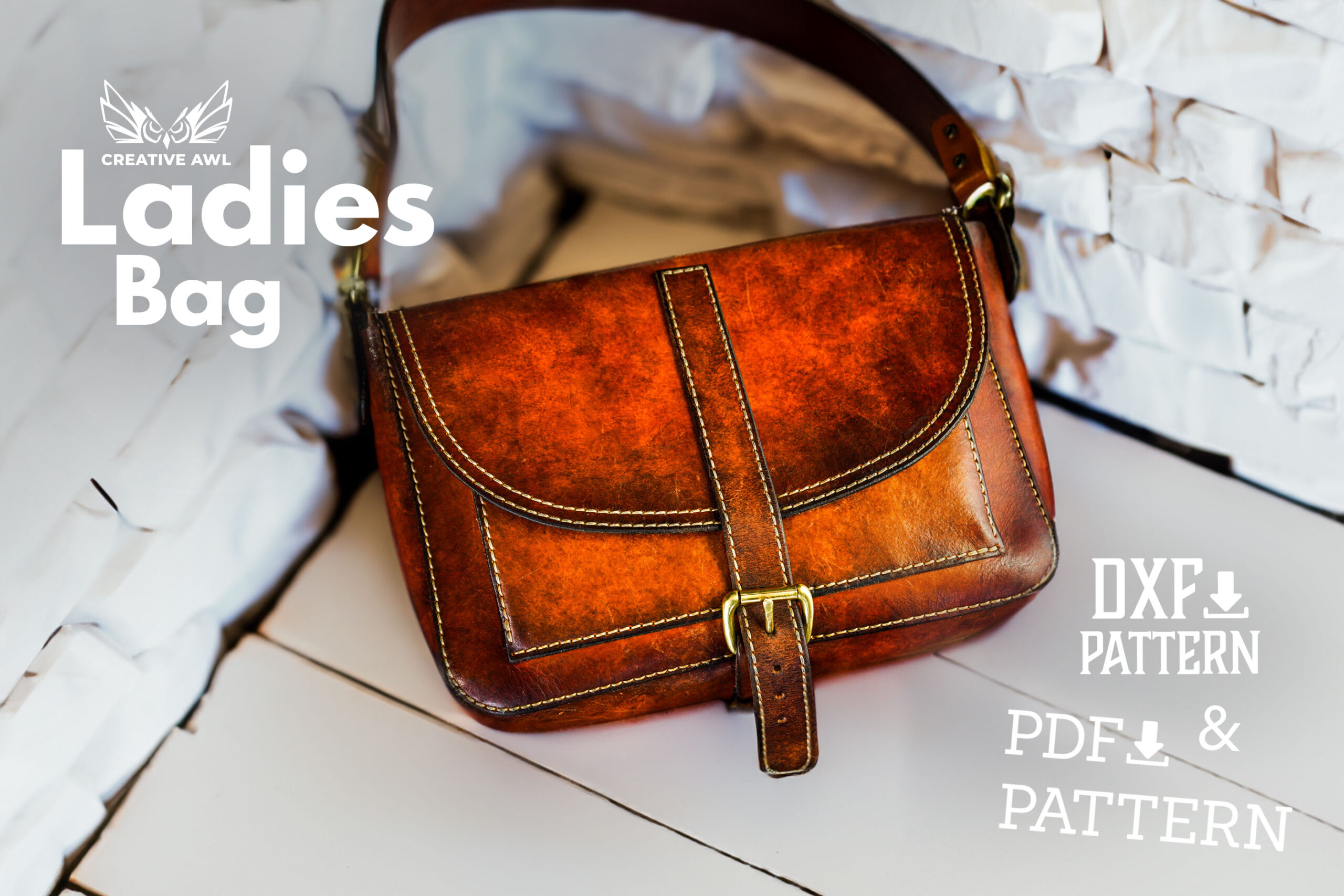 Orange Crystal embroidered pattern shoulder bag with copper-binding –  Vindigo