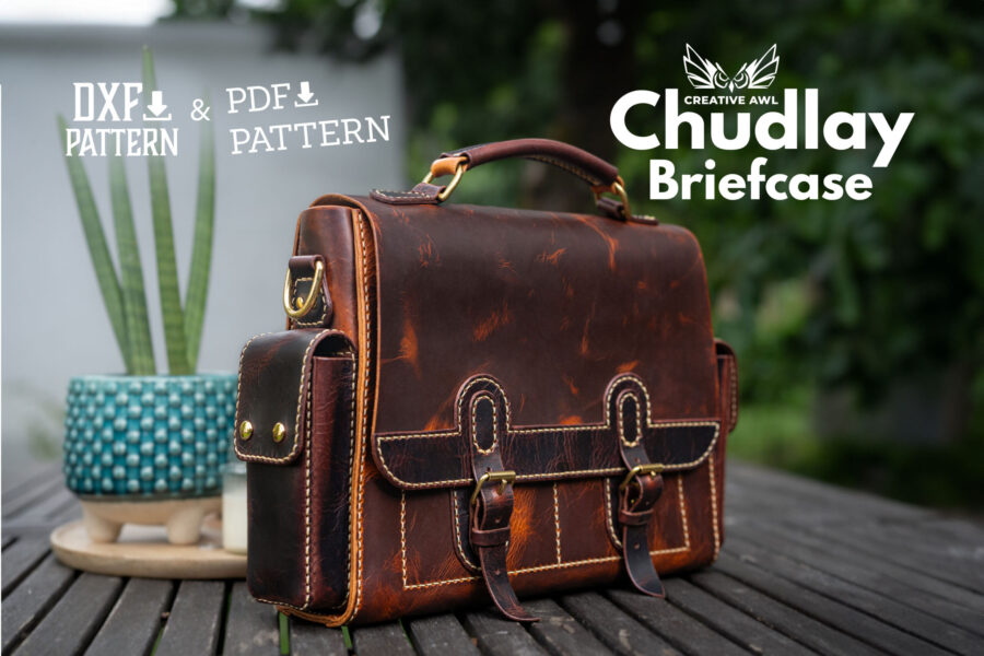 Chudlay Briefcase [PDF & DXF pattern] - Creative Awl Studio