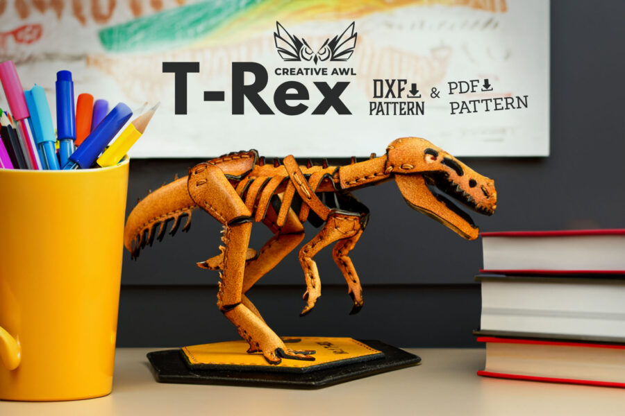 Dinosaur T-Rex [PDF & DXF pattern] - Creative Awl Studio