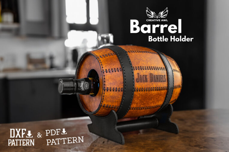Barrel Bottle Holder [PDF & DXF pattern]