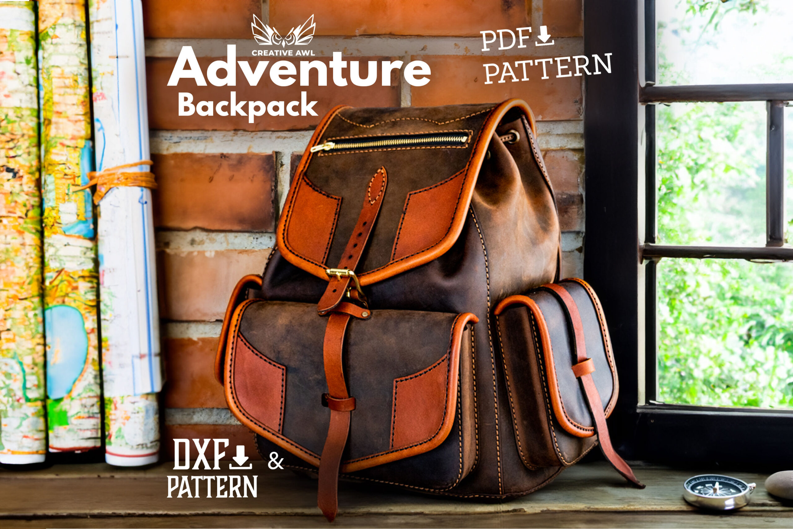 Adventure Backpack [PDF & DXF pattern] - Creative Awl Studio