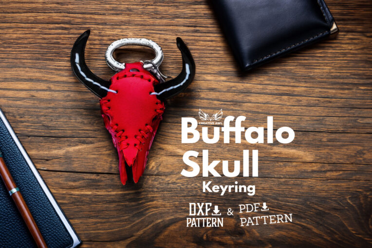 Buffalo Skull Keyring [PDF & DXF Pattern]