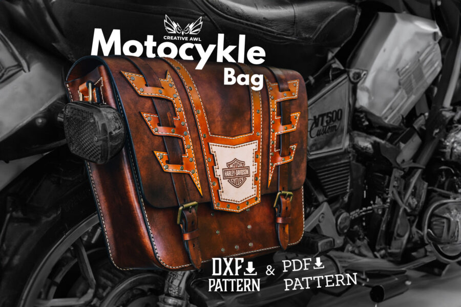 Motorcykle bag [PDF & DXF pattern] - Creative Awl Studio