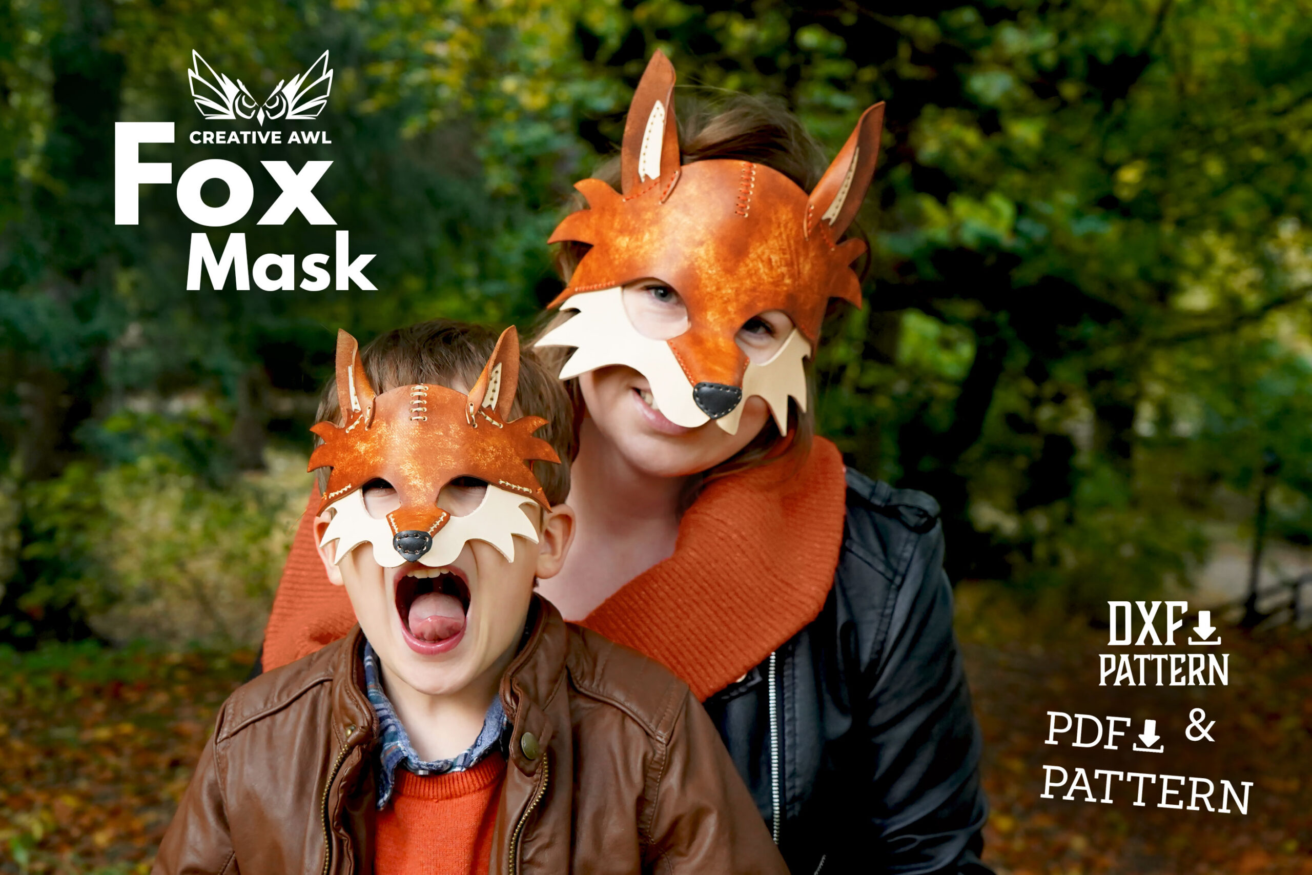 Fox Mask [PDF & DXF pattern] - Creative Awl Studio