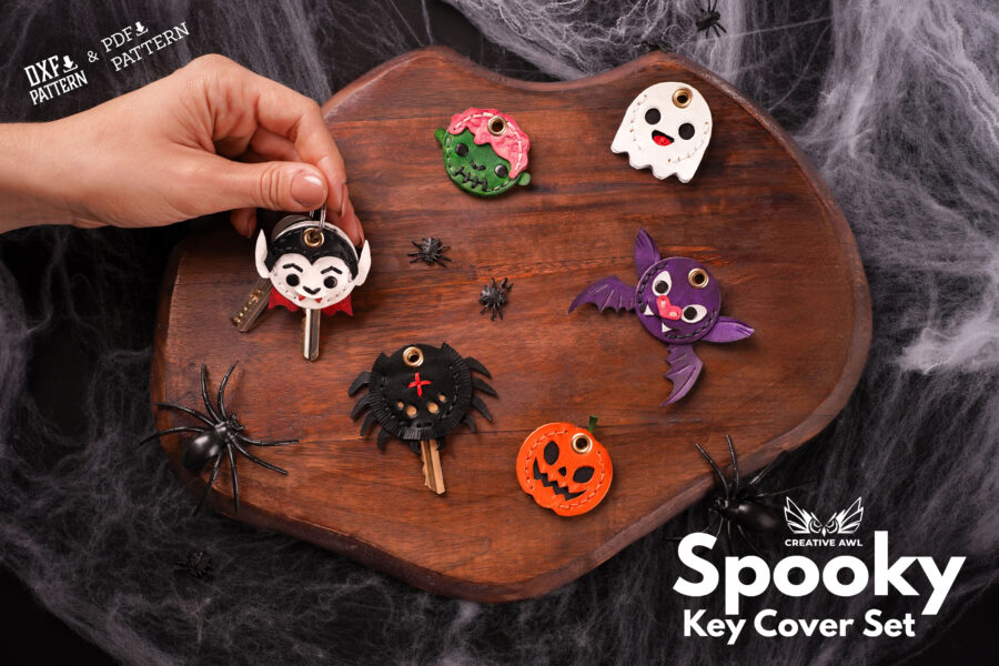 Spooky Key Covers [PDF & DXF pattern] - Creative Awl Studio