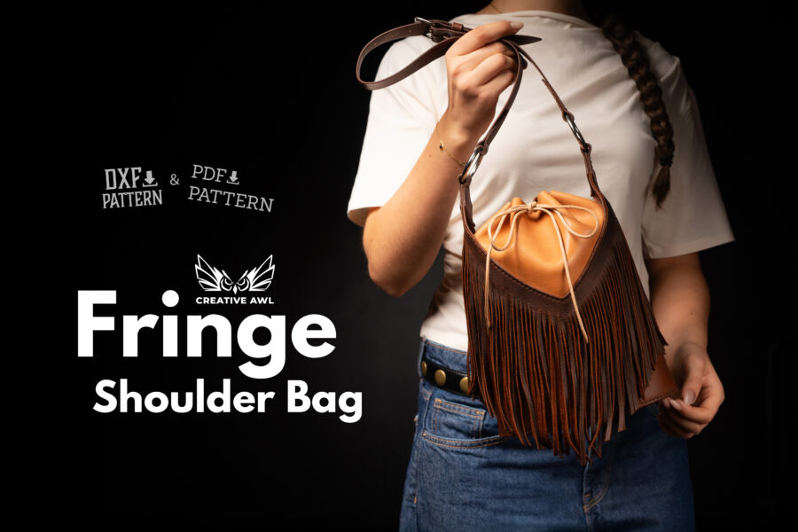 Fringe Shoulder Bag [PDF & DXF pattern] - Creative Awl Studio