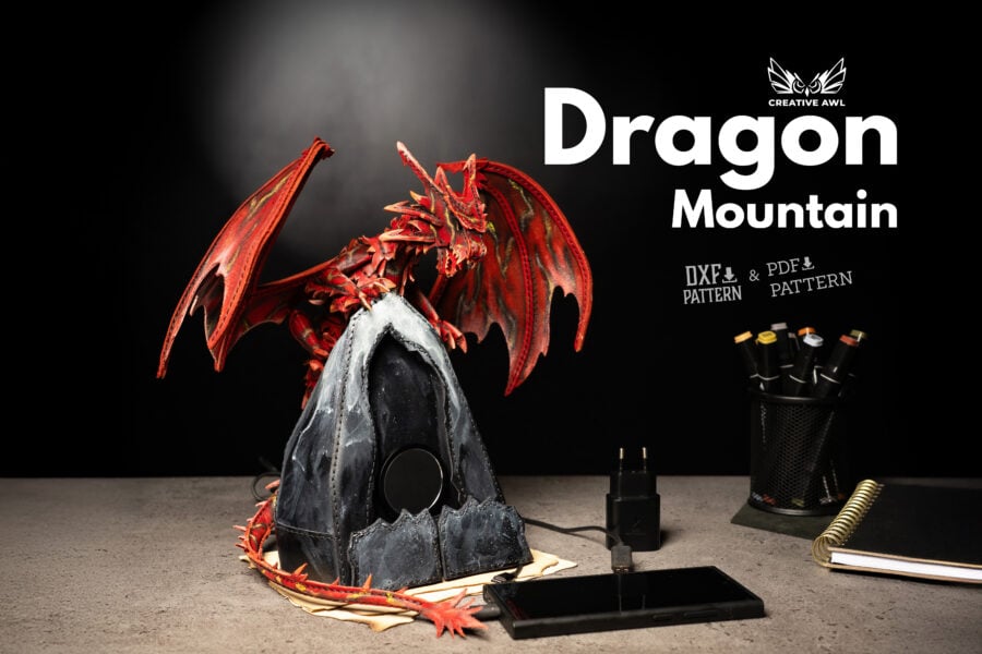 Dragon Mountain [PDF & DXF pattern] - Creative Awl Studio