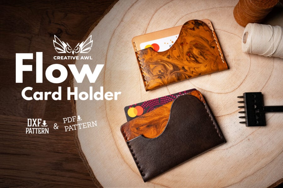 Flow Card Holder Pattern [PDF & DXF pattern] - Creative Awl Studio